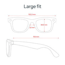 Load image into Gallery viewer, Ray-Ban Meta (Gen 2), Wayfarer Large, Shiny Black | Smart AI Glasses for Men, Women — 2X Battery Life — 3K HD Resolution — 12 MP Ultra-Wide Camera, Audio, Video — Green Lenses — Wearable Technology