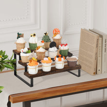 Load image into Gallery viewer, YINMIT Wooden Display Riser Stand, Tiered Perfume and Cologne Organizer Stand, 3 Tier Spice Rack Organizer, Rustic Display Shelf for Candles (3 Tier)