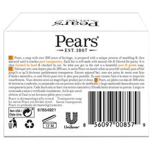Load image into Gallery viewer, Pears Glycerin Soap, Transparent Amber with Natural Oils, 24-Pack – Pure & Gentle Cleanser for Soft, Glowing Skin, 4.4 Oz Ea