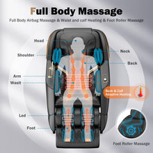 Load image into Gallery viewer, Culanta Massage Chair Full Body, Zero Gravity SL-Track Shiatsu Massage Recliner Chair with Body Scan, Airbags, Foot Rollers, Deep Yoga Stretch, Heating (U1-Black)