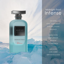Load image into Gallery viewer, Anfar London Midnight Frost Intense, Pour Homme, Perfume Extrait de Parfum for Men, 3.4 fl oz, Apple, Lemon, Plum Notes,100ml