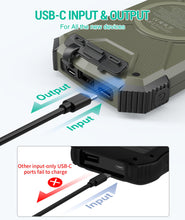 Load image into Gallery viewer, BLAVOR Solar Power Bank 10,000mAh, Portable Wireless Charger, 20W Fast Charging External Battery Pack with USB C for Cell Phones, Solar Panel Charging with Dual Flashlight for Camping