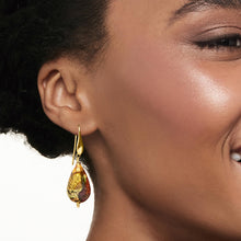 Load image into Gallery viewer, Ross-Simons Italian Multicolored Murano Glass Drop Earrings in 18kt Gold Over Sterling