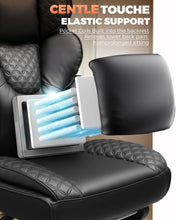 Load image into Gallery viewer, COMHOMA Big and Tall Office Chair with Upgrade Footrest, Heavy Duty Gaming Chair High Back Executive Chair with Spring Lumbar Support for Lower Back Pain Relief, 150°Reclining Adjustable Armrests