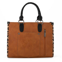 Load image into Gallery viewer, Wrangler Tote Bag for Women Western Purse Woven Shoulder Bag Top-Handle Animal Print Handbags WG83G-8260BR