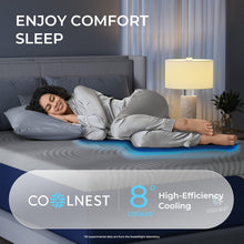 Load image into Gallery viewer, Sweetnight CoolNest 14 Inch King Size Mattress, Cooling King Memory Foam Mattress for Cool Night Sleep, 5-Zone Ergo Support for Pressure Relief, Medium, CertiPUR-US Certified