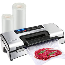 Load image into Gallery viewer, Potane Precision Vacuum Machine,Pro Food Sealer with Built-in Cutter and Bag Storage(Up to 20 Feet Length), Both Auto&Manual Options,2 Modes,Includes 2 Bag Rolls 11”x16’ and 8”x16’,Compact Design