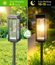 Load image into Gallery viewer, ELECLINK Solar Pathway Lights Outdoor, 8 Pack Upgraded Solar Lights Outdoor Waterproof, Bright Up to 15 Hrs Auto On/Off Garden Light for Yard Patio Lawn Path Walkway Driveway Outside Decor