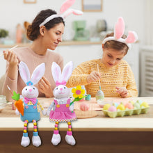 Load image into Gallery viewer, quescu 2pcs Easter Bunny Decorations,Easter Bunny Plush for The Home,Rabbit Stuffed Doll Gifts for Tiered Tray Party Decor Home Table Decorations