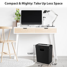 Load image into Gallery viewer, VidaTeco Shredder for Home Use 6-Sheet Strip Cut Paper Shredder,Also Shred Card/Staple,Small Mini Document Shredding Machine for Office with Patented Jam Proof,Portable for Home,2.65-Gal Bin