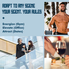 Load image into Gallery viewer, Body Spray for Men, Mens Fragrance Mist, Travel Size Set, 3 Pack, 60 ml / 2.1 fl oz, Crimson Ember, Aqua Reverie, Woodland Noir