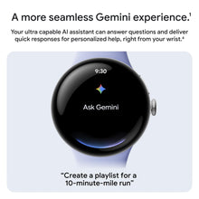 Load image into Gallery viewer, Google Pixel Watch 4 (41mm) - Android - 2 Years of Data- Heart Rate,Sleep & Fitness Tracking -30-Hour Battery -Polished Silver Aluminum Case - Iris Active Band - LTE (2025) -Google Pixel Watch app