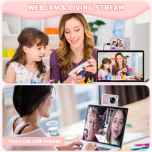 Load image into Gallery viewer, Digital Camera, FHD 4K Point and Shoot Camera with 2.88' IPS Screen, 48MP 4K Video, 16X Zoom, Macro Mode, Flash - Compact Beginner Camera for Teens, Pink