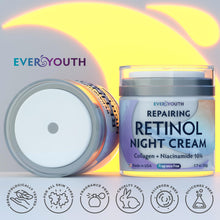 Load image into Gallery viewer, EVERYOUTH Night Cream Face Moisturizer with Retinol, Collagen, Niacinamide 10%, Anti Wrinkle Face Cream, Made in USA, Retinol Cream for Face, Anti Aging Face Cream, Face Moisturizer for Women, 1.7oz