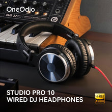 Load image into Gallery viewer, OneOdio Wired Over Ear Headphones Hi-Res Studio Monitor & Mixing DJ Stereo Headsets with 50mm Drivers and 1/4 to 3.5mm Jack for AMP Computer Recording Podcast Keyboard Guitar Laptop - Black