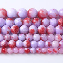 Load image into Gallery viewer, 12MM 32PCS Purple Red Persian Jade Spacer Loose Beads for Jewelry Making DIY Bracelet Necklace