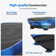 Load image into Gallery viewer, MERACH Vibration Plate Exercise Machine, Whole Body Workout Equipment for Women, Bluetooth and Silicone Pedal, Vibration Plate with Auto Mode, Vibrate Fitness Platform for Home (Blue)