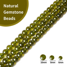 Load image into Gallery viewer, 60pcs 6mm Natural Peridot Beads Gemstone Beads Round Loose Beads for Jewelry Making
