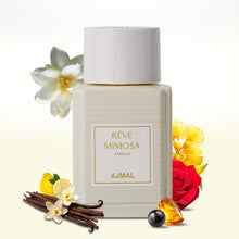 Load image into Gallery viewer, Ajmal Oud Marquis Rêve Mimosa Eau de Parfum for Women – 3.4 fl oz / 100 ml | Luxury Premium Floral Musk Perfume | Long Lasting French Fragrance | Made in France & Crafted in Dubai | Exclusive for USA