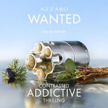 Load image into Gallery viewer, Azzaro Wanted Eau de Parfum - Energizing & Intense Mens Cologne - Woody, Aromatic & Spicy Fragrance - Juniper Berries, Sage, Vetiver - Lasting Wear - Luxury Perfumes for Men - Travel Size, 1.6 Fl. Oz