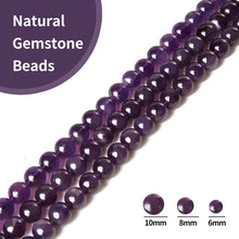 Load image into Gallery viewer, 60pcs 6mm Natural Amethyst Beads Gemstone Beads Round Loose Beads for Jewelry Making