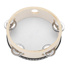 Load image into Gallery viewer, Hand Held Tambourine Drum 6 inch Bell Birch Metal Jingles Percussion Gift Musical Educational Drum Instrument for KTV Party Kids Games (6 inch)