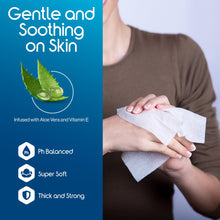 Load image into Gallery viewer, Inspire Adult Wet Wipes, Wash Cloths | Adult Wipes for Incontinence & Cleansing for Elderly, 8"x12" Count 12 packs of 50
