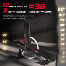 Load image into Gallery viewer, Keppi Fitness Weight Bench, 1200LBS Workout Bench with Leg Extension/Curl and Preacher Curl Attachment, Flat Incline Decline Weight Bench for Home Gym - Bench3000 Max