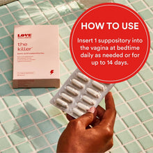 Load image into Gallery viewer, Love Wellness Good Girl Probiotics & The Killer | Vaginal pH Balance Supplement & Boric Acid Suppositories for Women | Odor Control with Prebiotics for Urinary Tract & Intimate Feminine Health
