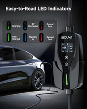 Load image into Gallery viewer, Level 2 EV Charger for Tesla, 40A/9.6kW Ultra-Fast Home Portable EV Charging Station with NEMA 14-50 Plug, 25FT Cable, Adjustable Current &Delay Start Timer, Compatible with Model Y/3/S/X (NACS Port)