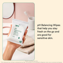 Load image into Gallery viewer, Love Wellness pH Balancing Wipes for Women | Feminine Hygiene for Cleansing with Aloe Vera | Fragrance-Free Intimate Health | Moisturizing, Soothing & Calming for Sensitive Skin | Travel Size | 3-Pack
