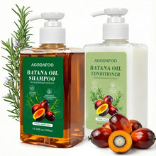 Load image into Gallery viewer, Batana Oil Shampoo and Conditioner Set, Batana Oil Shampoo for Hair Loss, Restores Hair Vitality and Rejuvenates, Stimulates Hair Growth, Repairs Damage for Men & Women 300ml+300ml 10.58fl.oz