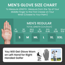 Load image into Gallery viewer, Golf Gloves Men Leather Left Hand for Right Handed Golfer Value 2 Pack, Mens Golf Glove for All Weather Grip Comfortable, Pro Design Fit Size Small Medium ML Large XL (White-1 Pack, Large, Left)