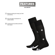 Load image into Gallery viewer, adidas Rivalry Soccer Socks (2-Pair), Black/White, Small