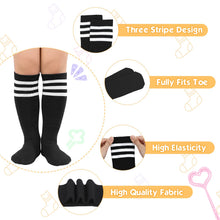 Load image into Gallery viewer, 4 Pairs Toddler Soccer Socks Kids Soccer Socks Youth Football Soccer Socks Toddler Kids Knee High Socks Youth Softball Baseball Tube Socks Girls Boys 4 Pairs F L