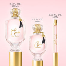 Load image into Gallery viewer, Juicy Couture Just Moi Eau de Parfum Spray for Women, Amber Vanilla Perfume with Cacao Blossom, Magnolia & Musk, Long-Lasting Scent, 3.4 fl oz