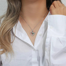 Load image into Gallery viewer, Iefil Birthstone Necklace for Women, 925 Sterling Silver, Alexandrite Citrine, Heart Pendant, 19in + 2in Adjustable for Her on Anniversary, Christmas, Birthday, Valentines Day