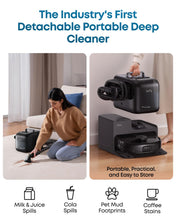 Load image into Gallery viewer, eufy Robot Vacuum E28, 20,000 Pa Suction, Roller Mop with HydroJet System, Portable Carpet for Deep Cleaning,All-in-One Robot Vacuum and Mop Combo, Zero-Tangling, Corner-to-Edge Cleaning (Upgraded)