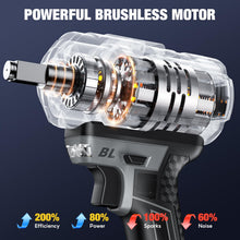 Load image into Gallery viewer, SOARFLY Upgraded Cordless Impact Wrench 1/2", 900 Ft-lbs (1200 Nm) Brushless Impact Gun, 21V High Torque Impact Driver with 2x 4.0Ah Batteries, Variable Speed for Car, Truck, Workshop, Heavy-Duty Jobs