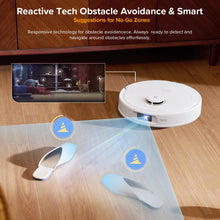 Load image into Gallery viewer, roborock Qrevo S5V Robot Vacuum and Mop, FlexiArm Edge Mopping, 12,000Pa Suction, Dual Zero-Tangle System, Smart Obstacle Avoidance, 10mm Mop Lifting, Auto Mop Washing & Warm Air Drying, White