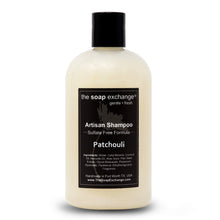 Load image into Gallery viewer, The Soap Exchange Hair Shampoo - Patchouli Scent - Hand Crafted 12 fl oz / 354 ml Natural Artisan Hair Care, Gentle, Sulfate & Paraben Free, Cleanse, Moisturize, & Protect. Made in the USA.