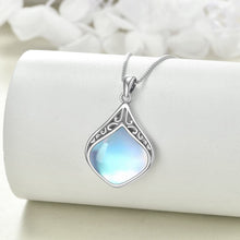 Load image into Gallery viewer, YAFEINI Moonstone Necklace Gifts Sterling Silver Vintage Filigree Teardrop Pendant Necklace Jewelry Gifts for Women