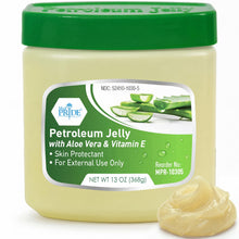 Load image into Gallery viewer, MED PRIDE Petroleum Jelly with Aloe Vera & Vitamin E, 13 oz – Skin Protectant and Moisturizing Ointment for Dry or Irritated Skin, Rashes, Chapped Lips, Minor Cuts, Burns and Diaper Rash