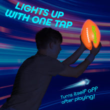 Load image into Gallery viewer, GlowCity Glow in The Dark Football - Light Up, Youth Size Footballs for Kids - LED Lights and Pre-Installed Batteries Included