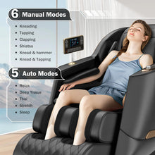 Load image into Gallery viewer, Culanta Massage Chair Full Body, Zero Gravity SL-Track Shiatsu Massage Recliner Chair with Body Scan, Airbags, Foot Rollers, Deep Yoga Stretch, Heating (U1-Black)