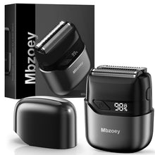 Load image into Gallery viewer, Mbzoey Electric Foil Shavers for Men: Mini Electric Razor for Face - IPX7 Waterproof Cordless Razor with LED Display & Fast Charge - Micro-Comb Technology & Precision Blades,Father's Day Gifts