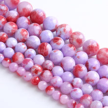 Load image into Gallery viewer, 12MM 32PCS Purple Red Persian Jade Spacer Loose Beads for Jewelry Making DIY Bracelet Necklace