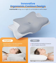 Load image into Gallery viewer, Ultra Pain Relief Cooling Pillow for Neck Support, Adjustable Cervical Pillow Cozy Sleeping, Odorless Ergonomic Contour Memory Foam Pillows, Orthopedic Bed Pillow for Side Back Stomach Sleeper