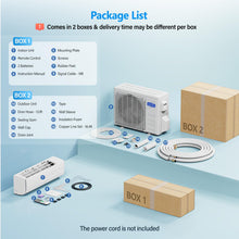 Load image into Gallery viewer, ROVSUN 11500 BTU Wifi Enabled Mini Split Air Conditioner & Heater, 17 SEER2 115V Inverter Ductless Wall AC Unit with Pre-Charged Condenser, Heat Pump & Installation Kit