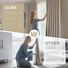 Load image into Gallery viewer, Joydeco Blackout Curtains for Bedroom - 100% Light Blocking 2 Panels Set Linen Drapes 42" W x 108" L, Thermal Insulated Room Darkening Curtains, Linen Textured for Living Room, Rod Pocket & Back Tabs